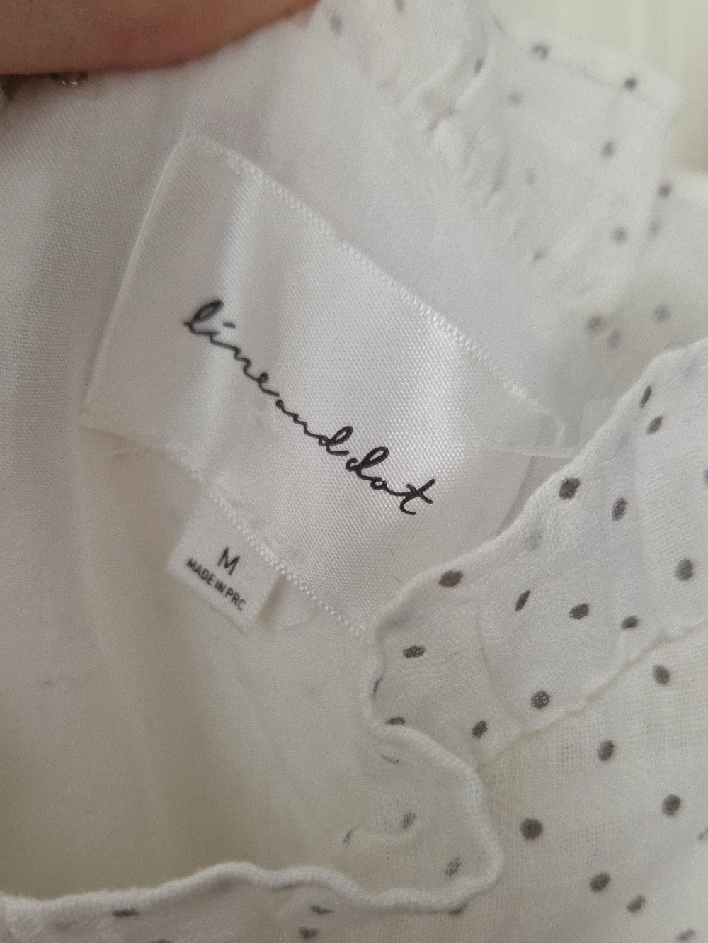 Line And Dot Lille White Polka Dot Ruffle Strap Sundress Medium - Picture 8 of 12